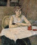 Henri de toulouse-lautrec Young woman at a table Spain oil painting artist